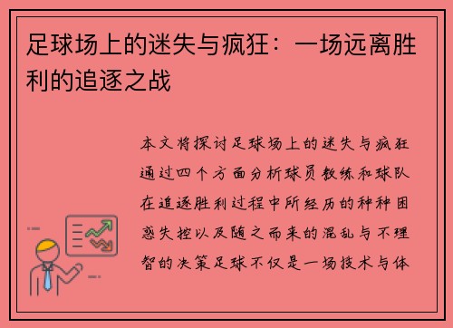 足球场上的迷失与疯狂：一场远离胜利的追逐之战